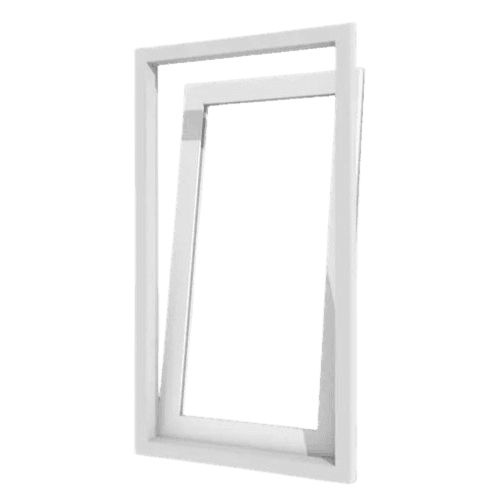 Draaikiepdeur | 1 vak | PVC